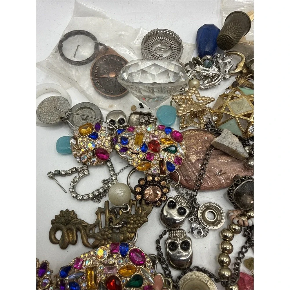 UNSORTED VINTAGE & MODERN MIXED JEWELRY ESTATE JUNK DRAWER LOT~WEAR REPAIR CRAFT